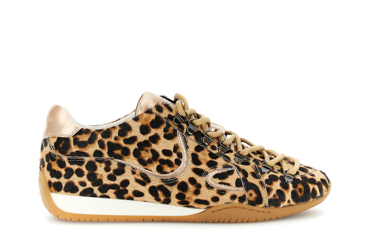 zapatillas de piel efecto potro leopardo beige leopard 40