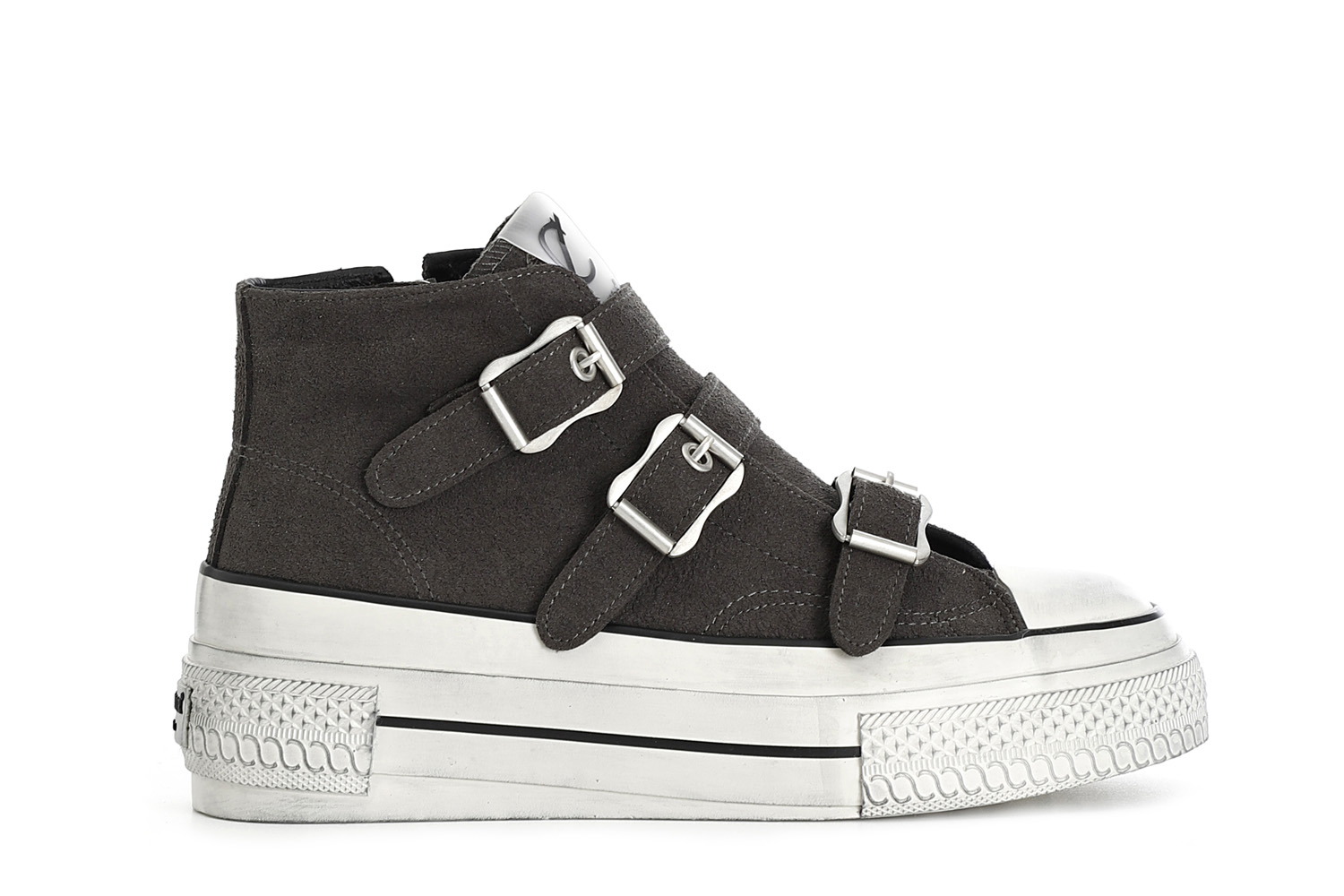 zapatillas de mujer mid 3 hebillas. anthracite 40