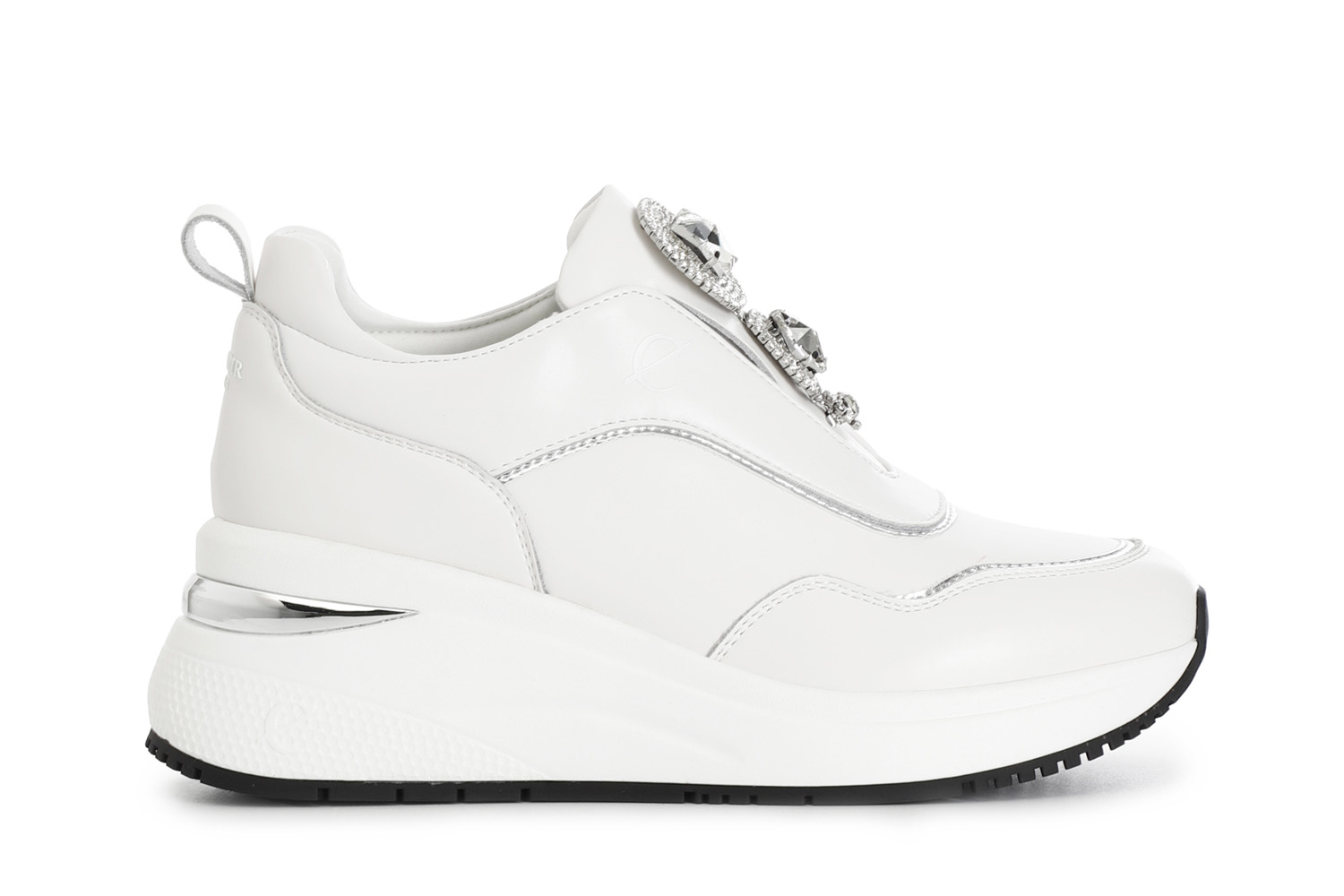 zapatillas sin cordones para correr con accesorio joya white 41