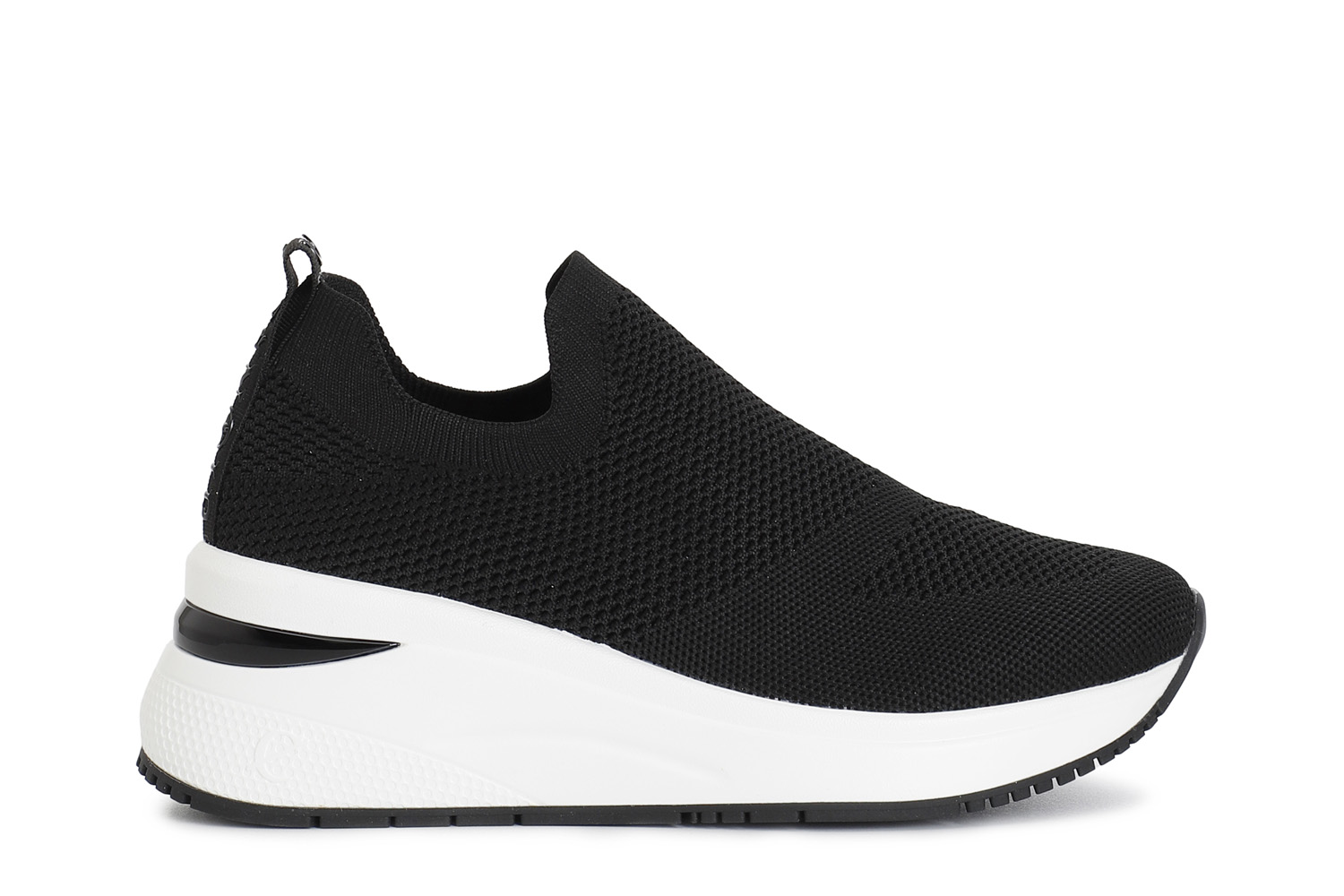 slip-on de mujer con calcetín black 37