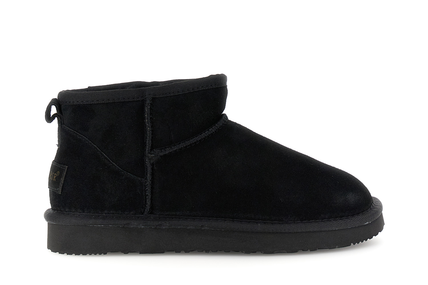 botines de ante con forro de pelo sintetico black 39