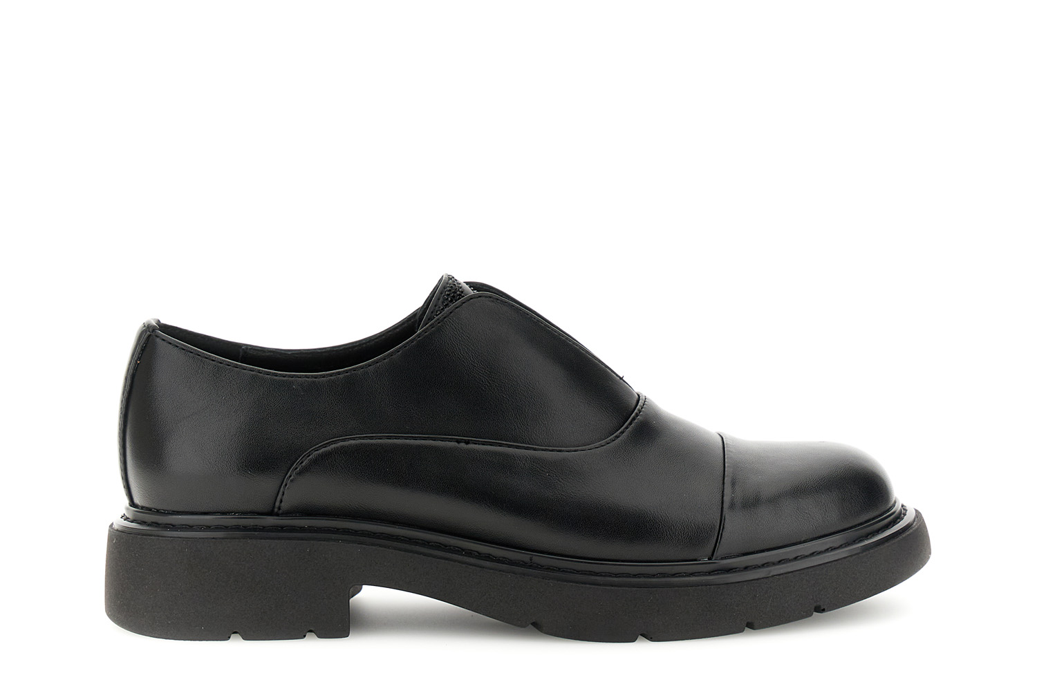 zapatos derby negros efecto napa black 36