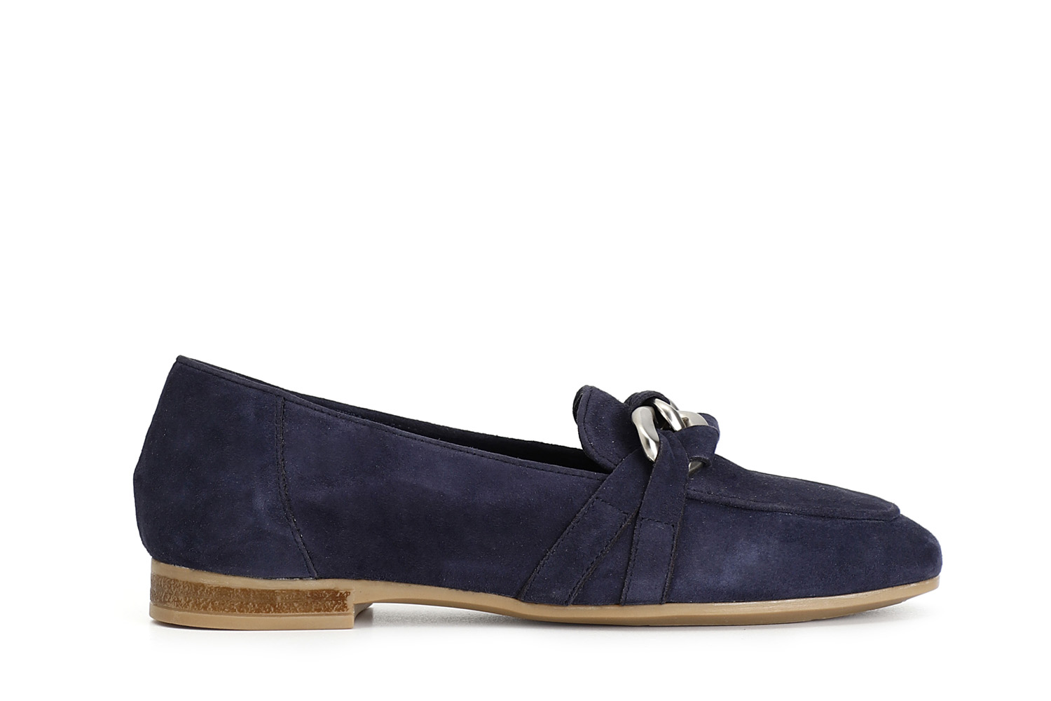 mocasines de piel de ante con horsebit de cadena blue 37