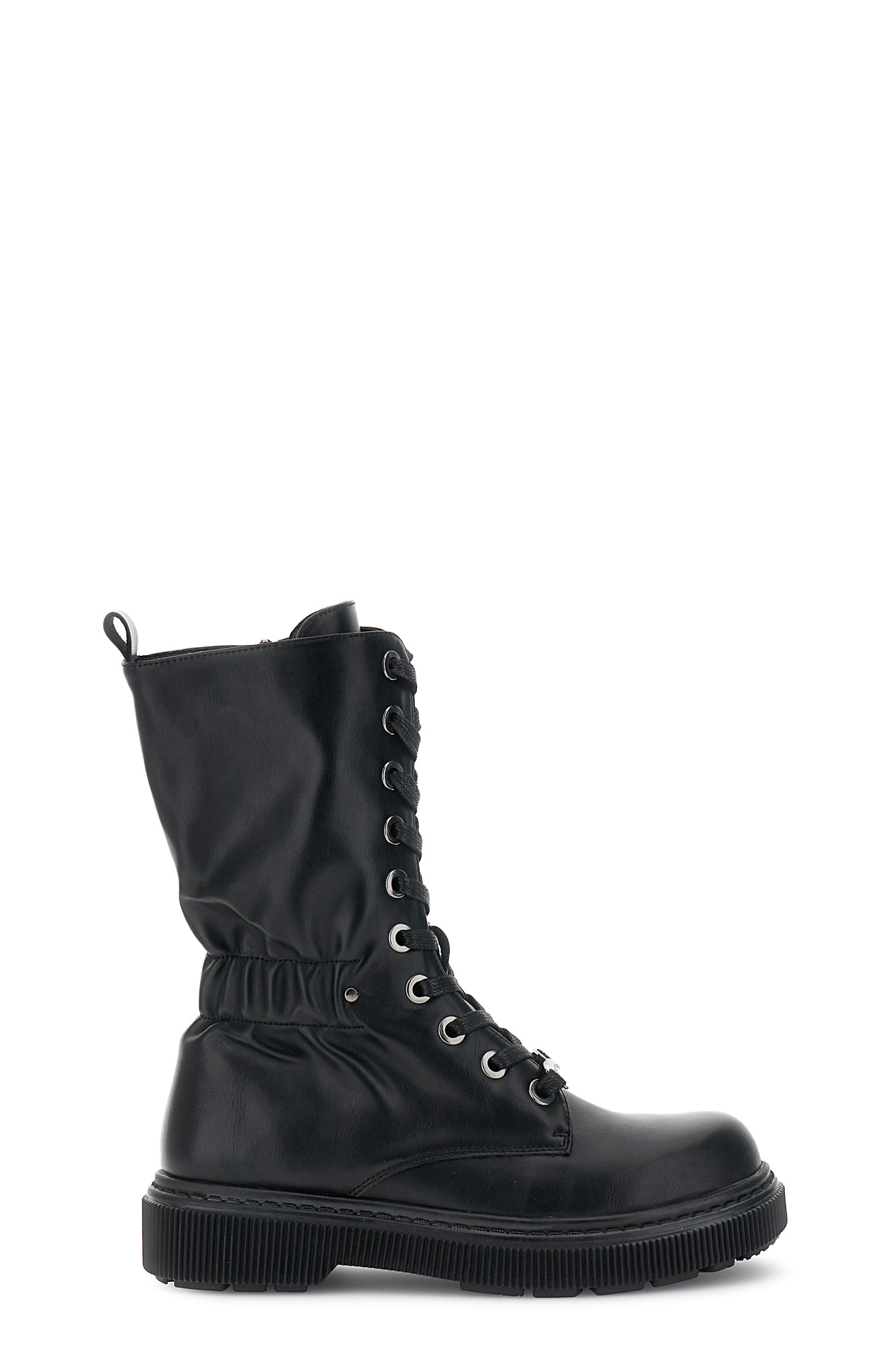 botas media cana con cordones y elastico black 38