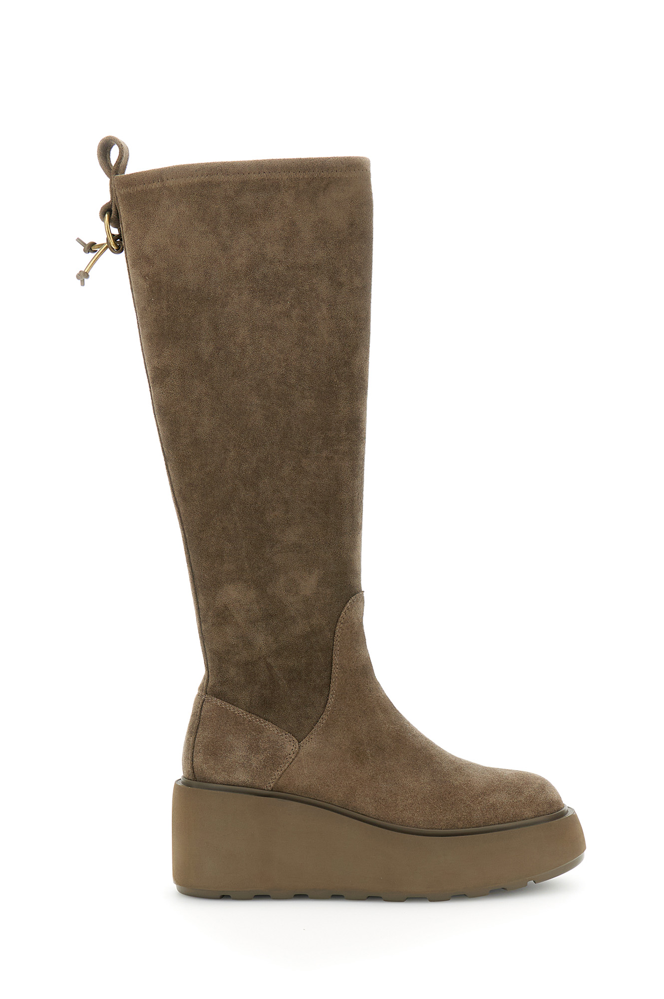 botas de cuna elasticas efecto ante con charm taupe 41