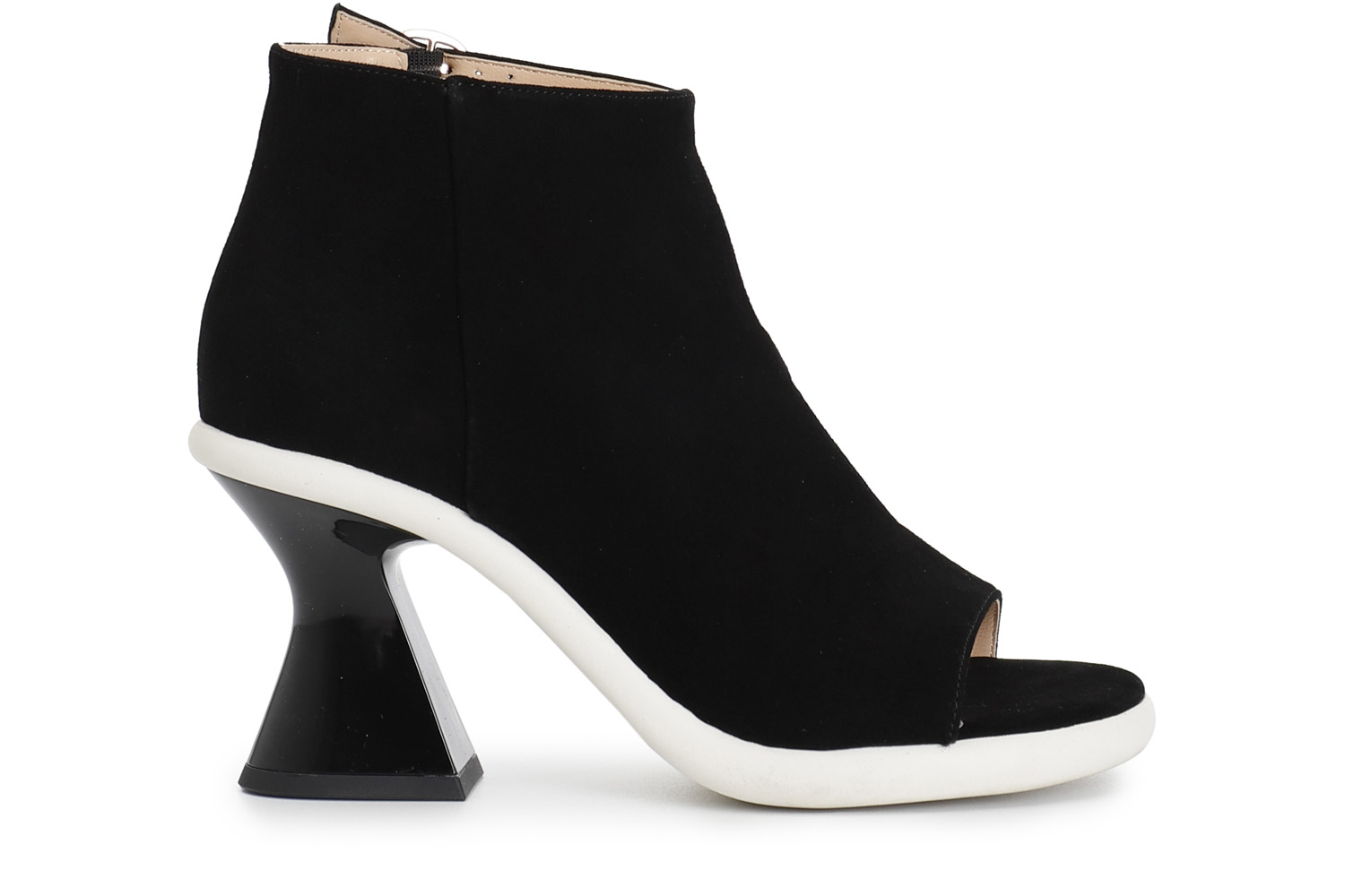 botin de ante asimetrico abierto punta abierta black 38