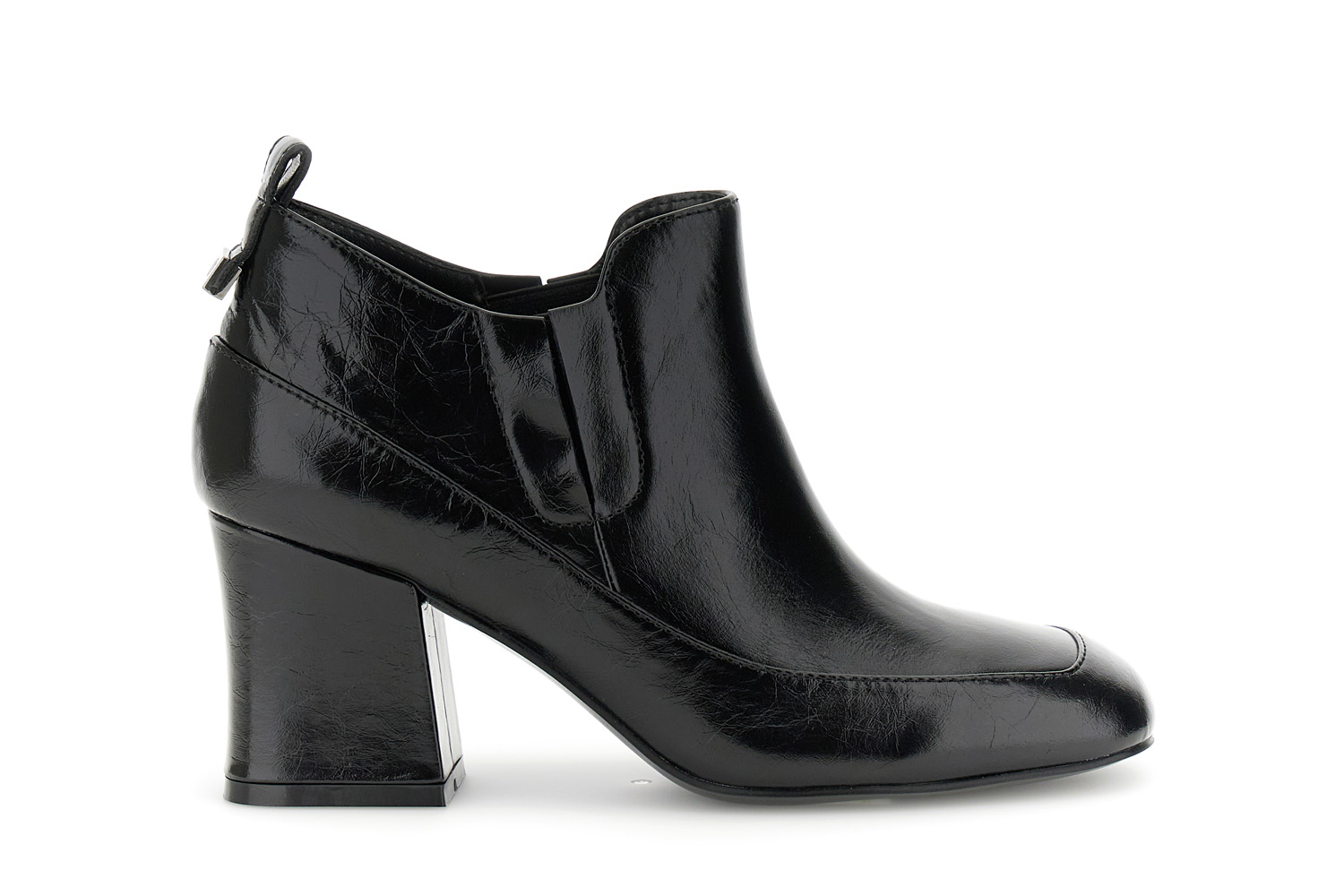 botines de piel naplak black 38