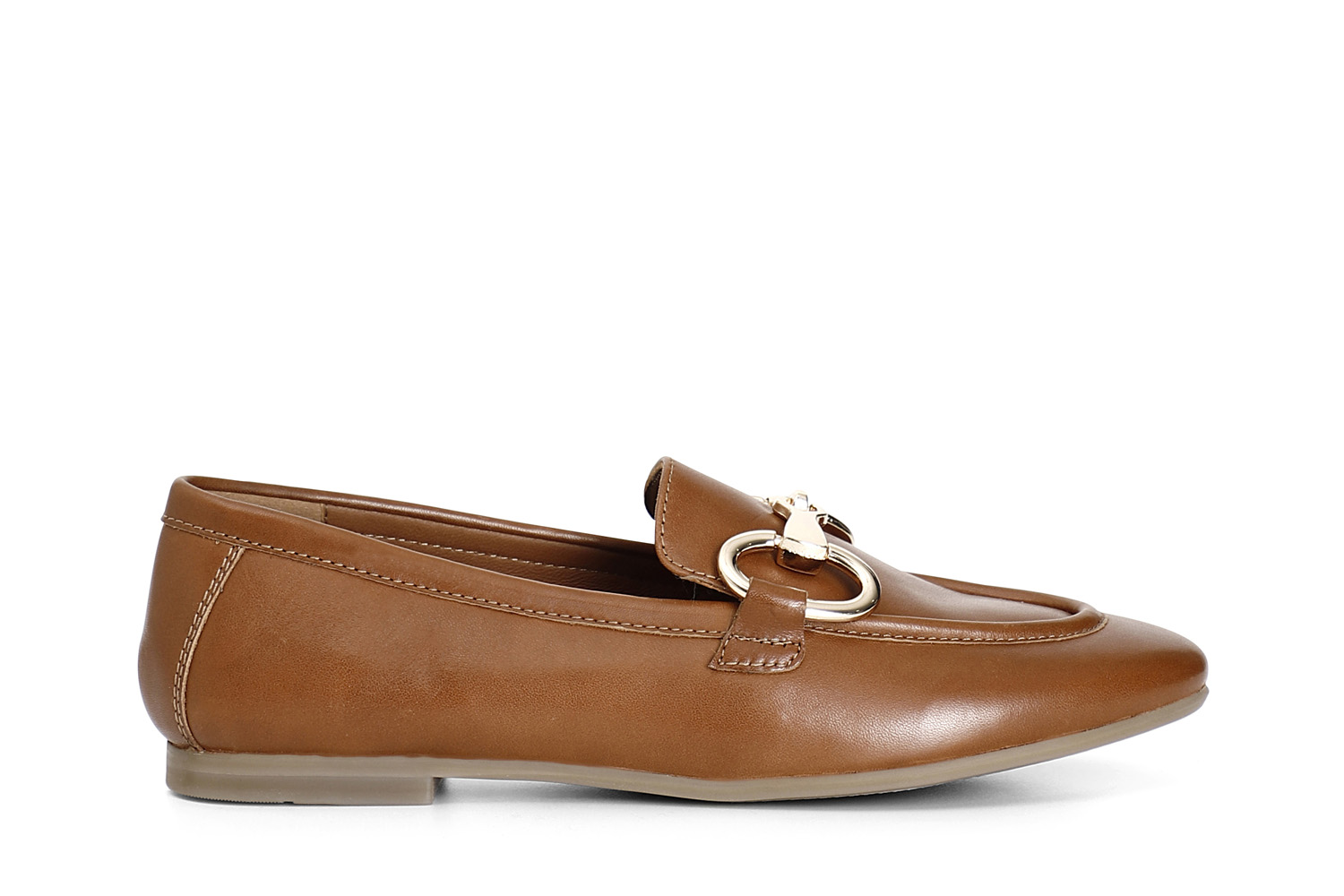 mocasines de piel para mujer con bocado de caballo tan 38