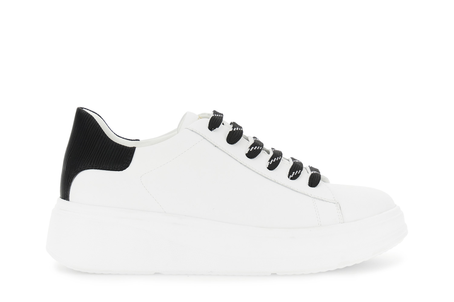 zapatillas de cuero white/black 39