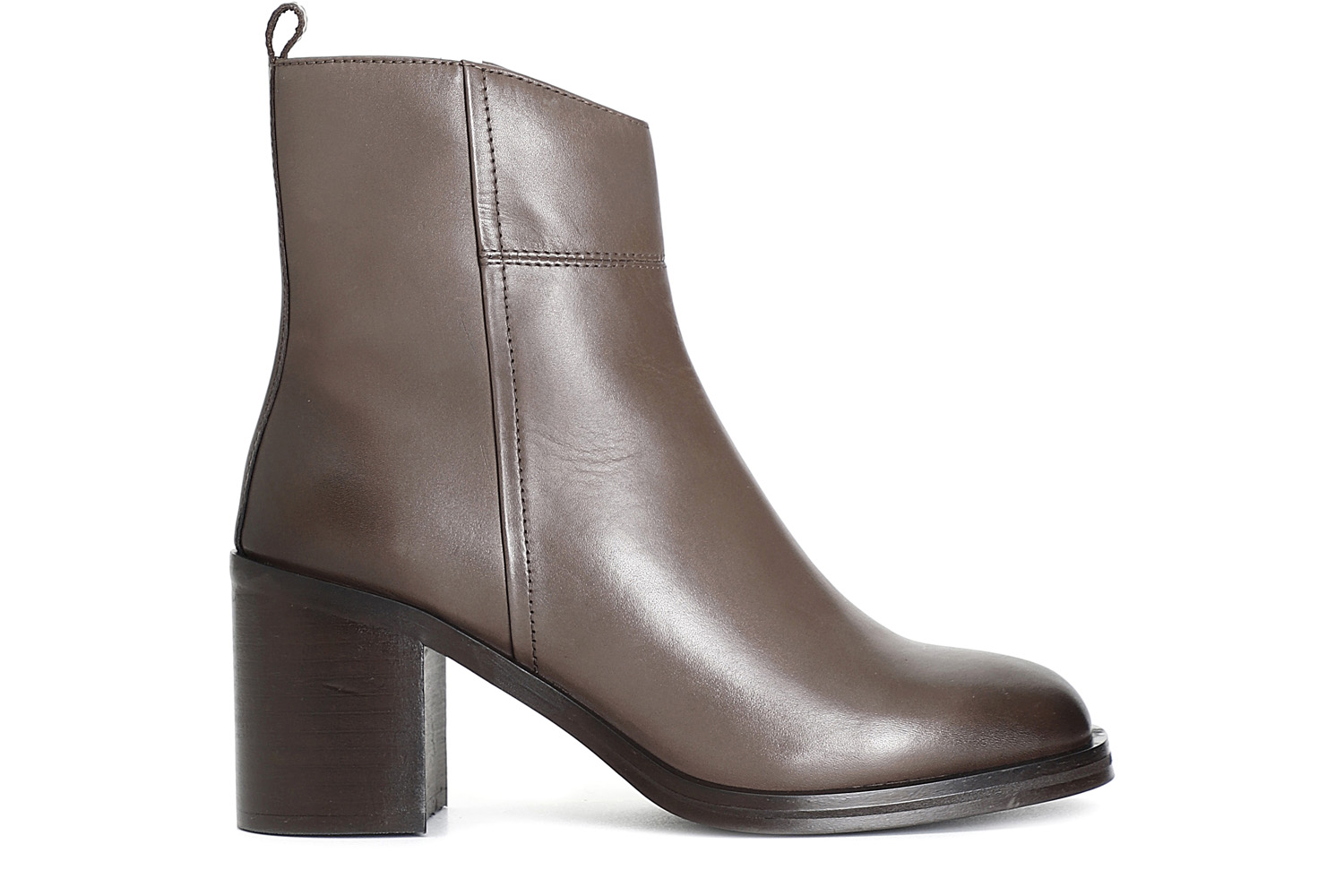 botin mujer piel con cremallera taupe 40