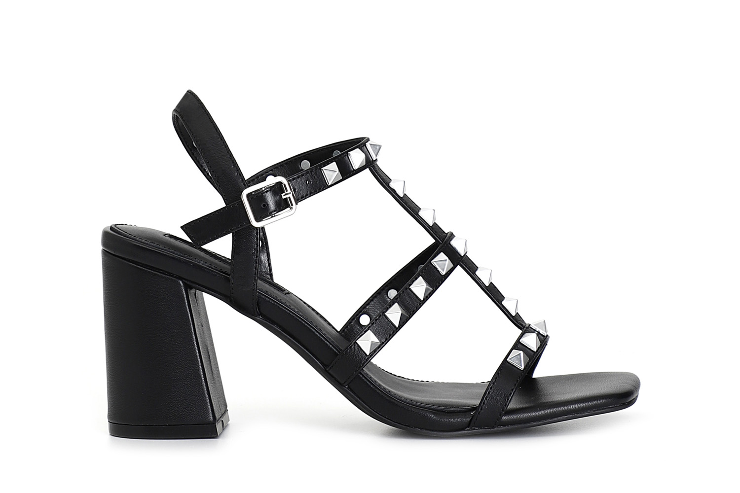 sandalias de piel con tachuelas black 37