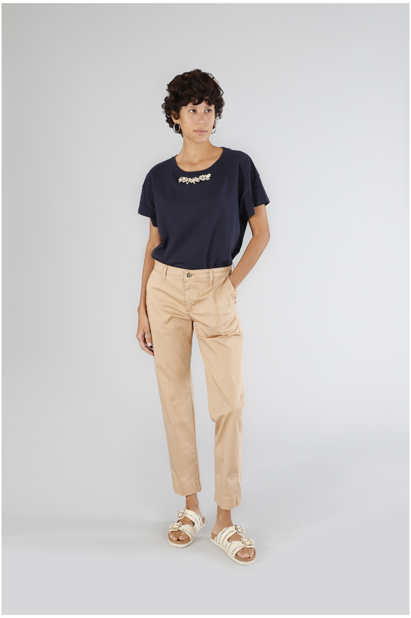pantalon pitillo tenido en prenda ginger 32