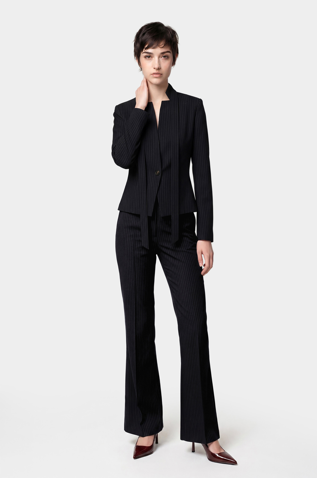 pantalon de raya diplomatica navy pinstripe 42