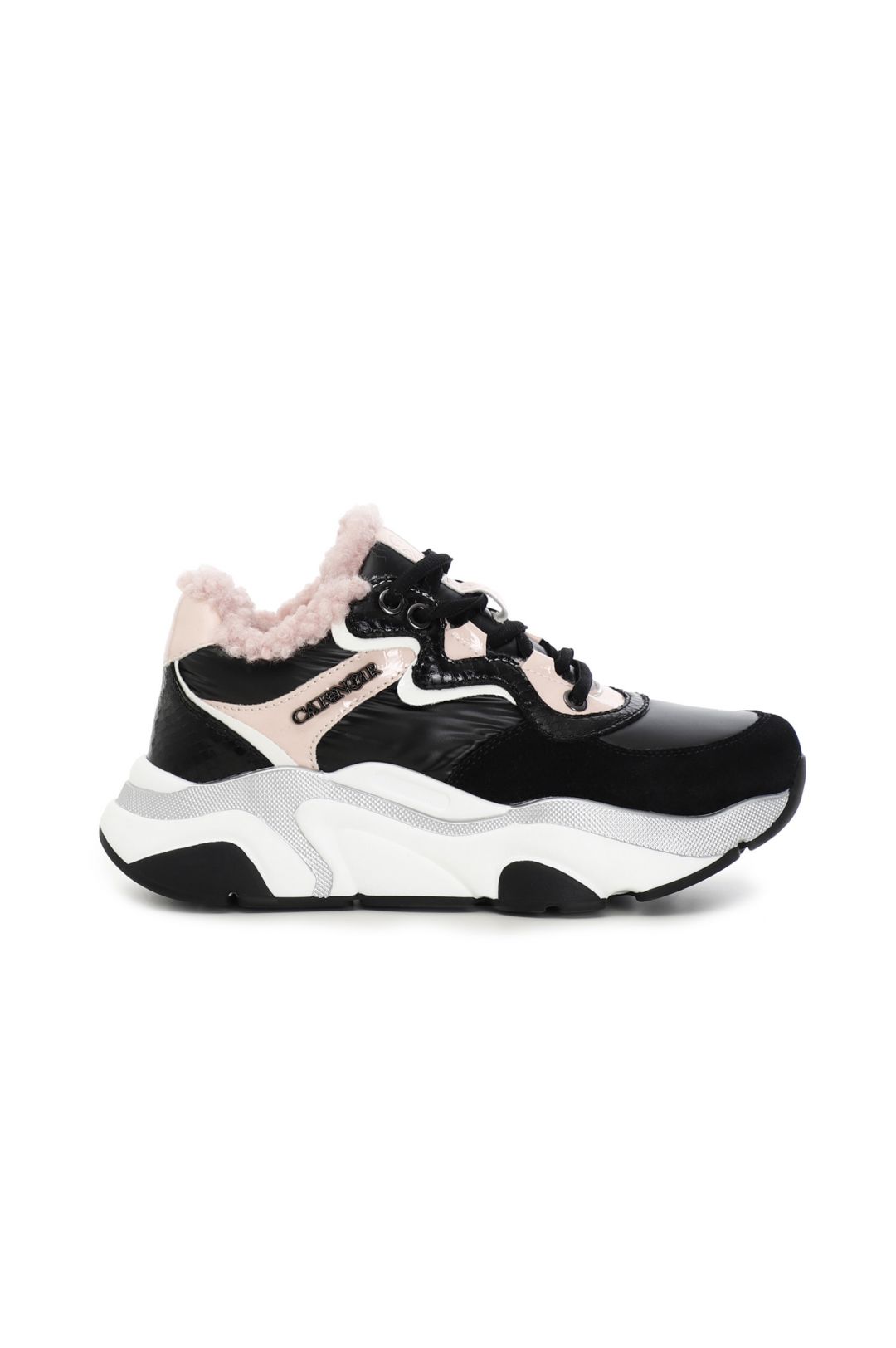 zapatillas deportivas de nailon y ante y pelo sintético en el