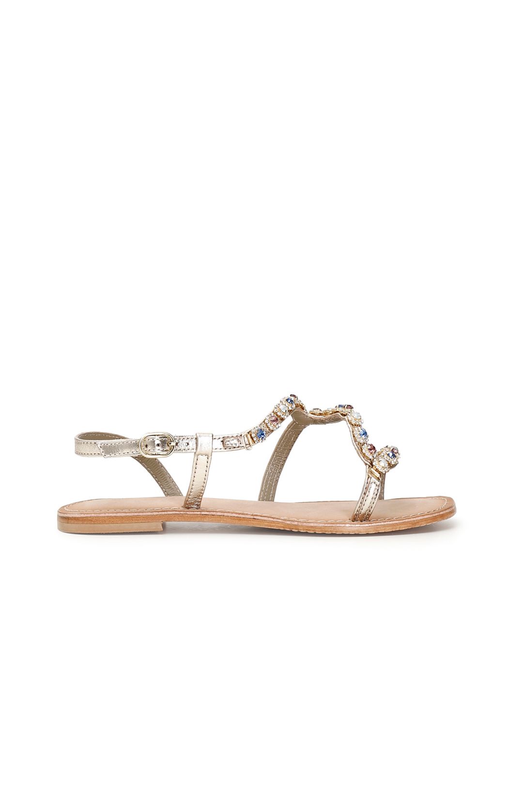 sandalias planas con pedrería CafèNoir