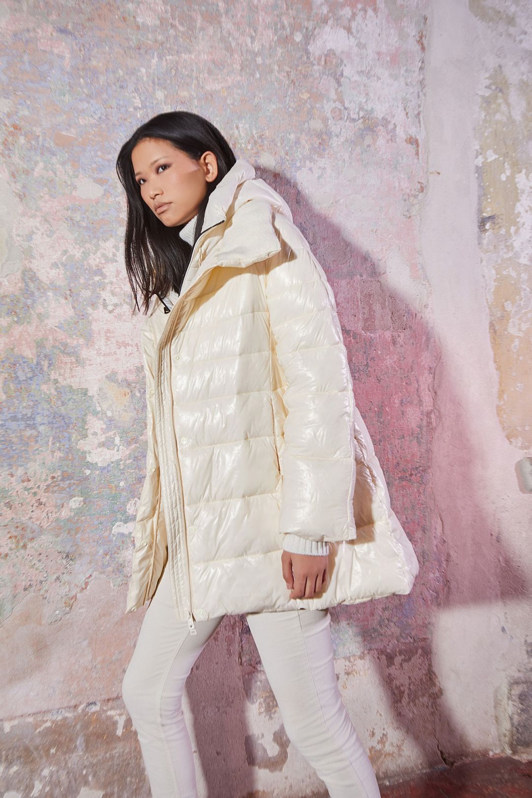 plumífero de trapecio en nailon ultralight