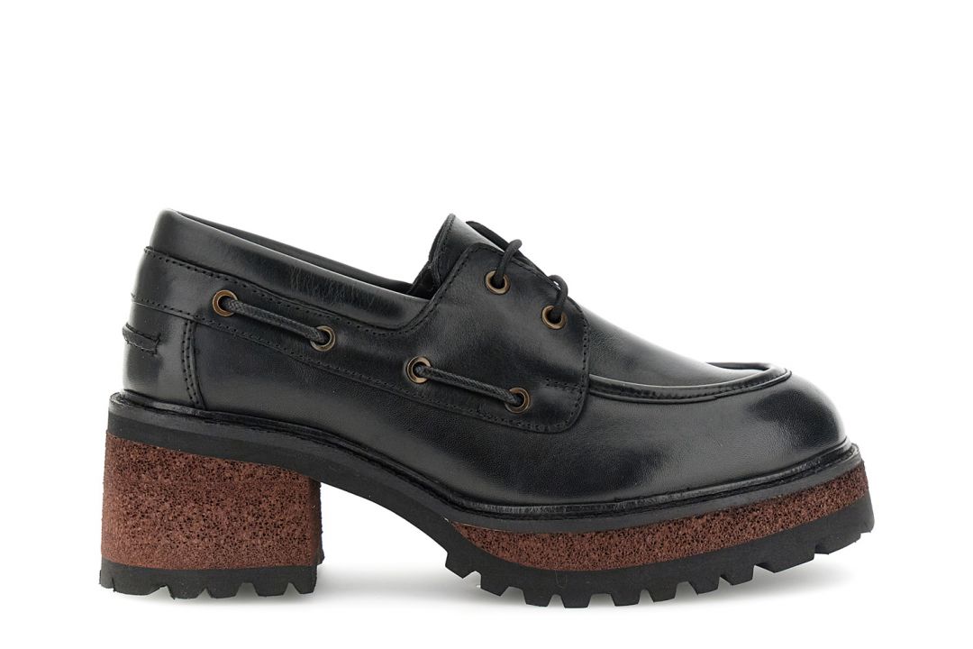 mocasines náuticos de piel black