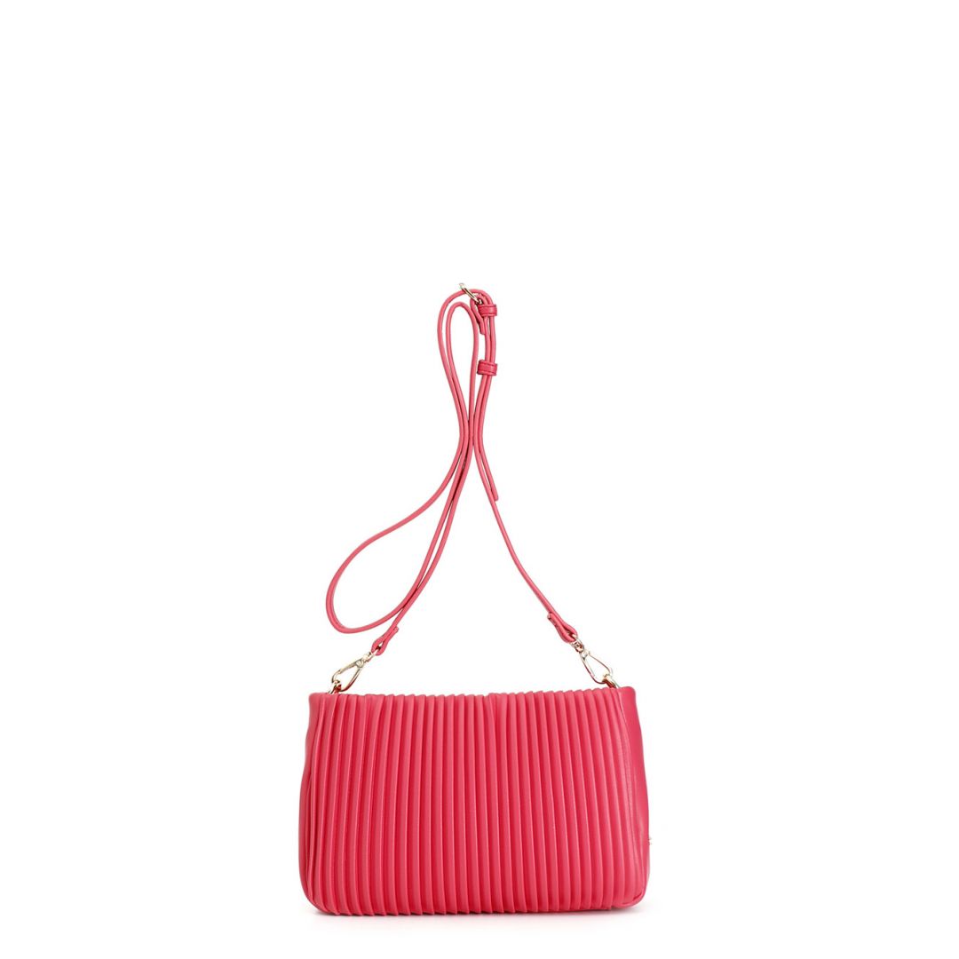 bolso de mano plisado hot pink